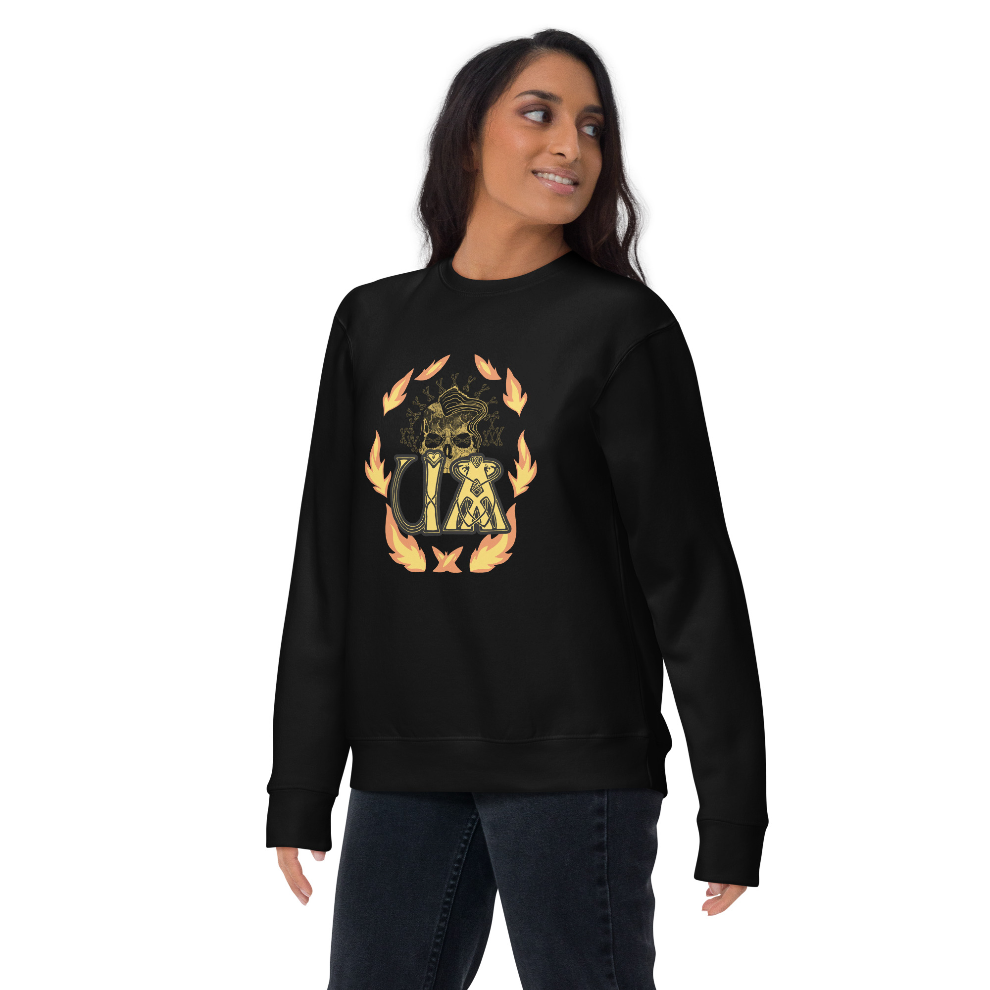 Sweatshirt with a Cossack skull